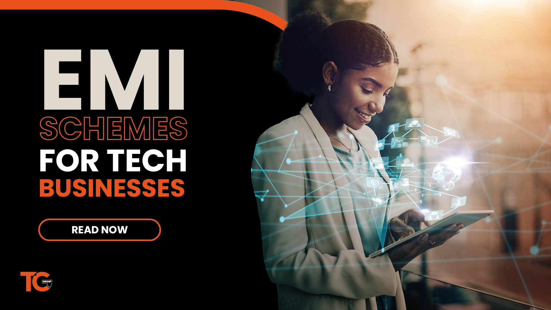 Business woman with a tablet