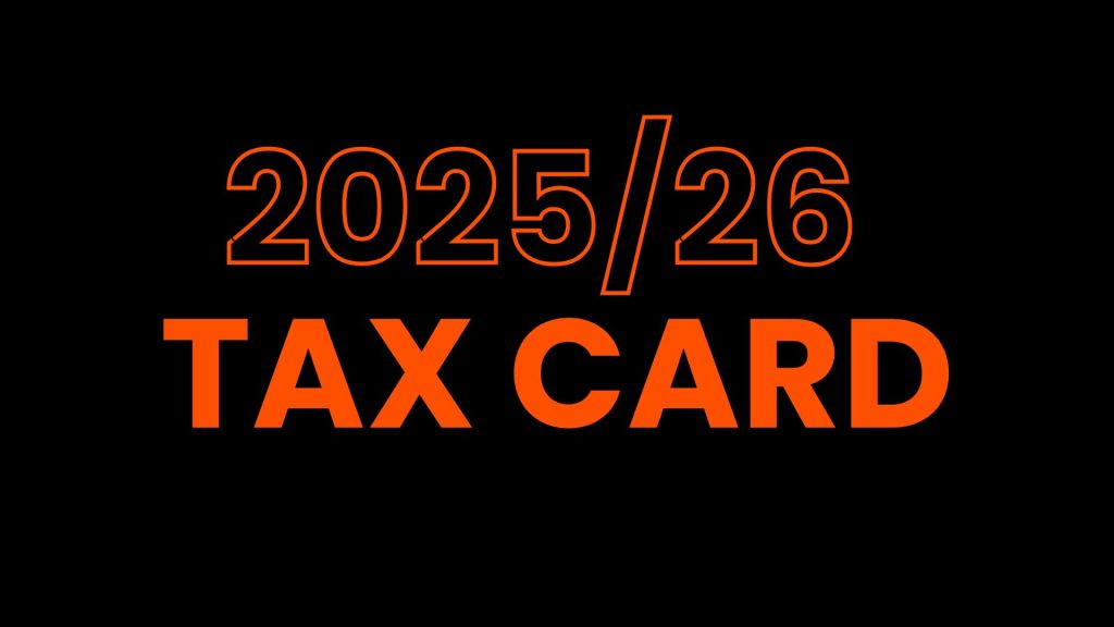 2025/26 Tax Card