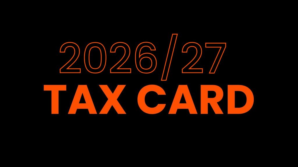 2026/27 Tax Card